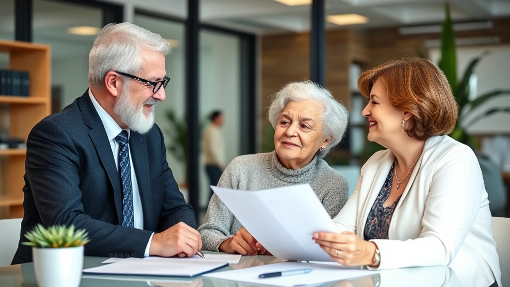 does california have an inheritance tax - 
Senior couple discussing inheritance and financial planning with professional a