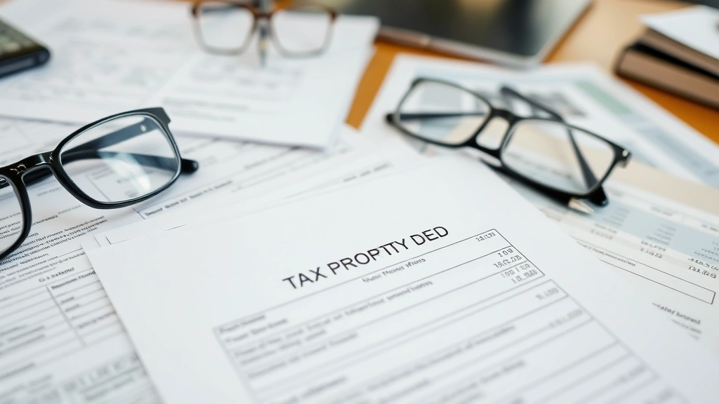 does florida have an inheritance tax -
Detailed view of tax forms, property deed, and financial statements spread acro