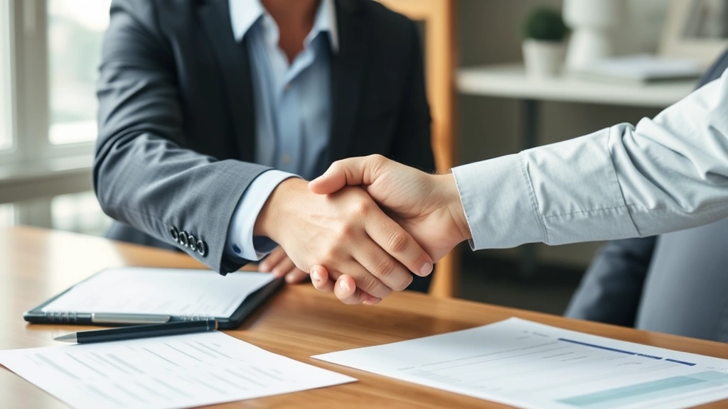 doris maloy tax collector - 
Professional handshake between tax advisor and property owner with tax forms on