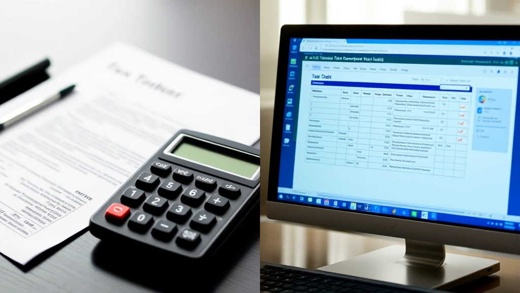 drake tax software cost - 
Split-screen comparison visual representation: left side shows calculator and p