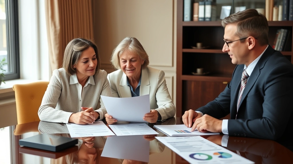 estate tax big beautiful bill -
Mature couple meeting with a tax professional or attorney at a polished confere