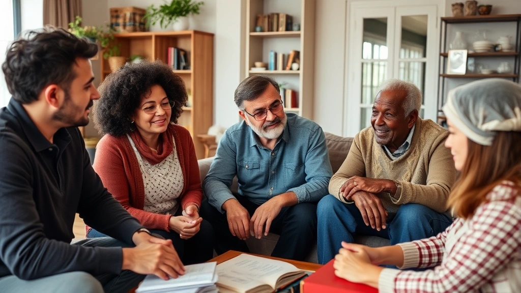 estate tax big beautiful bill -
Diverse multi-generational family having a serious discussion in a home setting