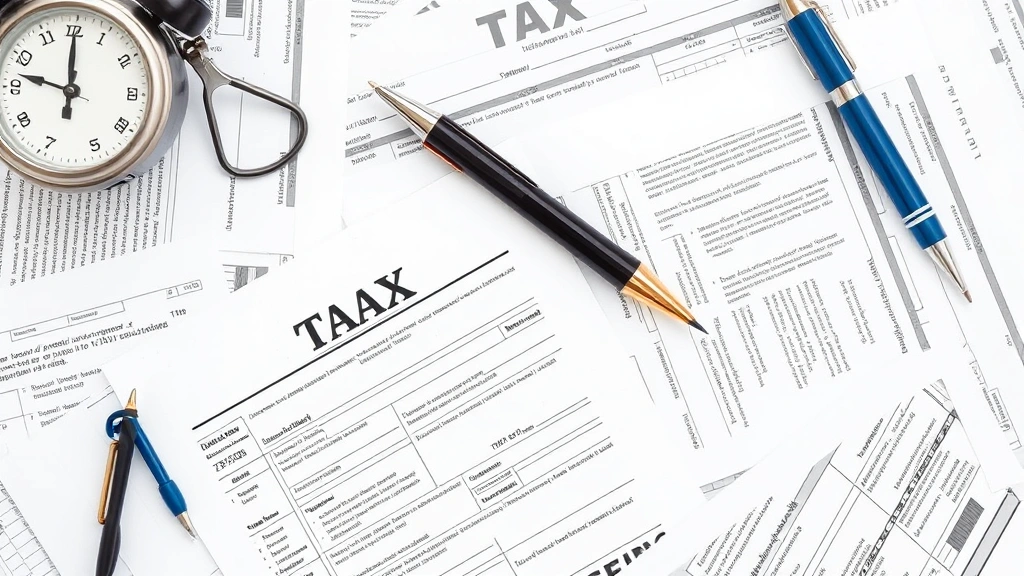 exit tax for new jersey - 
Overhead view of tax documents
