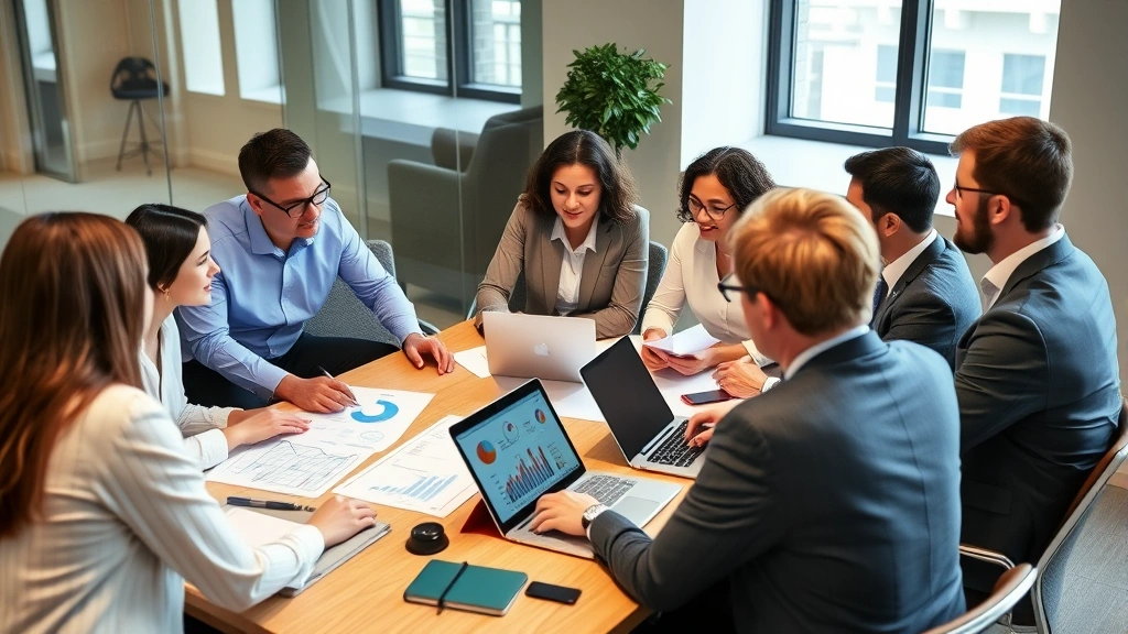 exit tax for new jersey - 
Diverse group of professionals in business casual attire discussing financial p