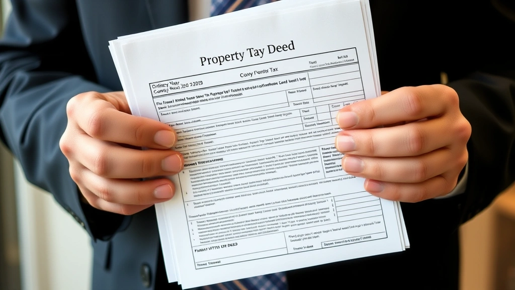 fayette county tax records - 
Close-up of hands holding official county tax assessment notice and property de