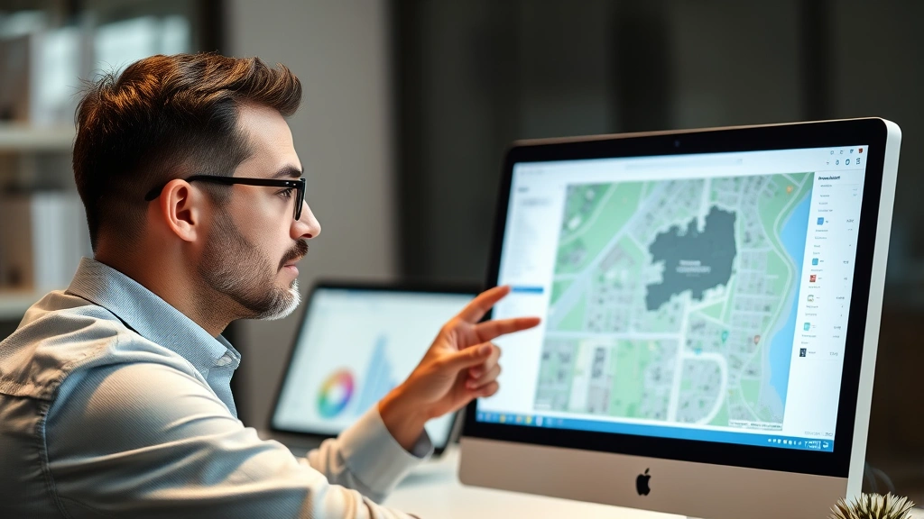 fayette county tax records - 
Businessman analyzing property data on computer screen showing GIS mapping inte