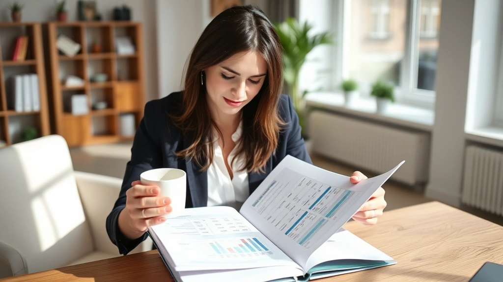 florida back to school tax free 2025 - 
Professional woman reviewing a budget spreadsheet or planning document with a c