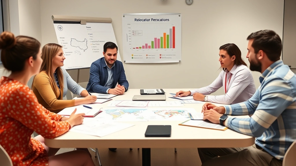 florida no property tax - 
Diverse group in financial planning meeting discussing relocation strategy with