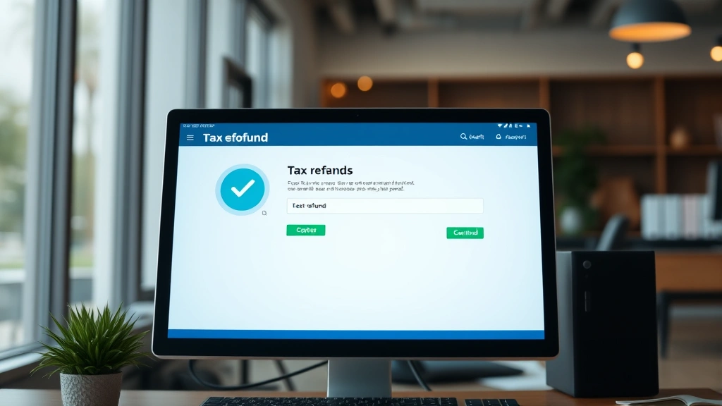 franchise tax bd casttaxrfd - 
Computer screen showing tax refund status portal interface, keyboard visible, p