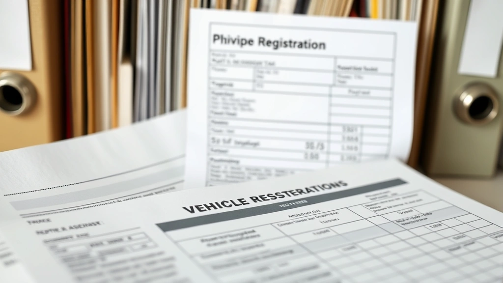 franklin county personal property tax - 
Close-up of vehicle registration and assessment paperwork with property tax bil