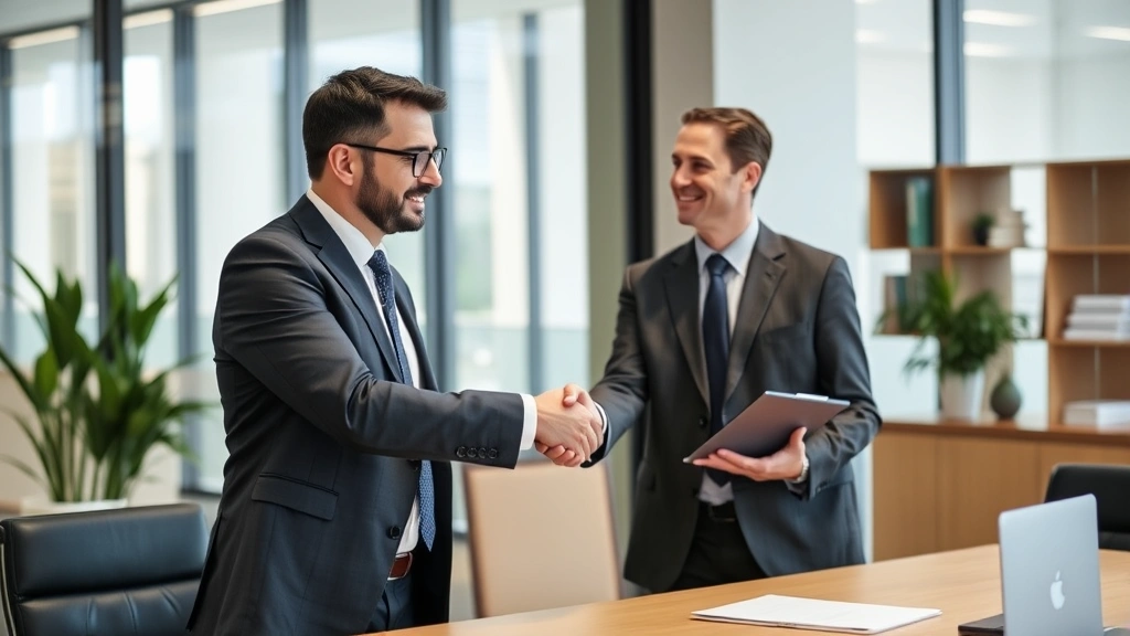 french weath tax - 
Business professional in formal attire shaking hands with a tax advisor or acco