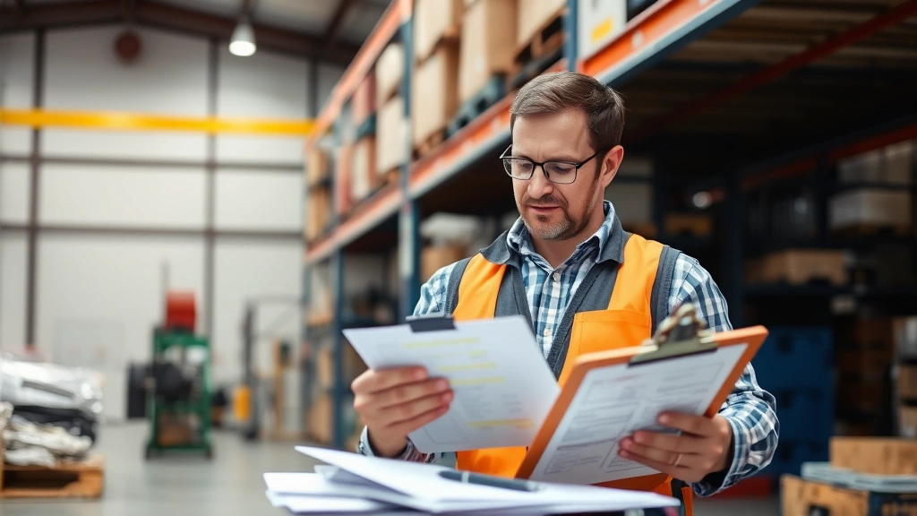 ga tavt tax calculator - 
Business owner examining manufacturing equipment in warehouse with clipboard an