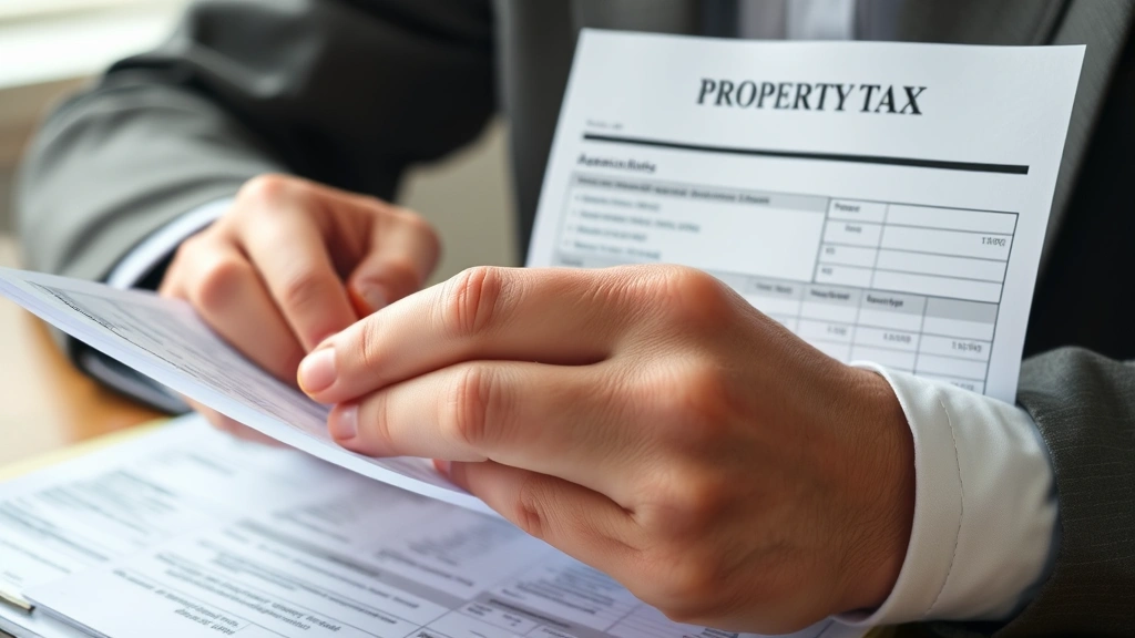 gaston county tax office - 
Close-up of hands holding property tax assessment notice and reviewing financia