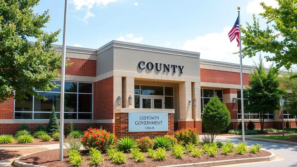 gaston county tax office gastonia north carolina - 
County government building exterior in Gastonia North Carolina with clear signa