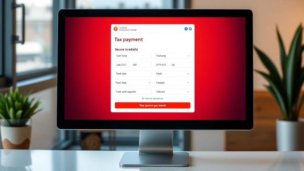 gaston county tax office gastonia north carolina - 
Modern computer monitor displaying online tax payment portal interface with sec