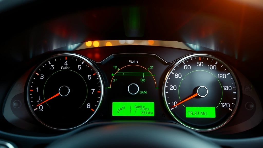 georgia gas tax - 
Modern vehicle dashboard with fuel gauge, representing fuel economy and cost tr