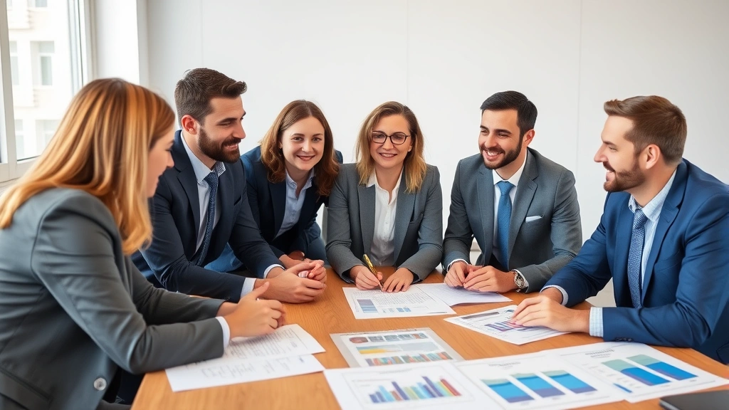 georgia tax forms - 
Diverse group in professional meeting discussing tax planning strategy with cha