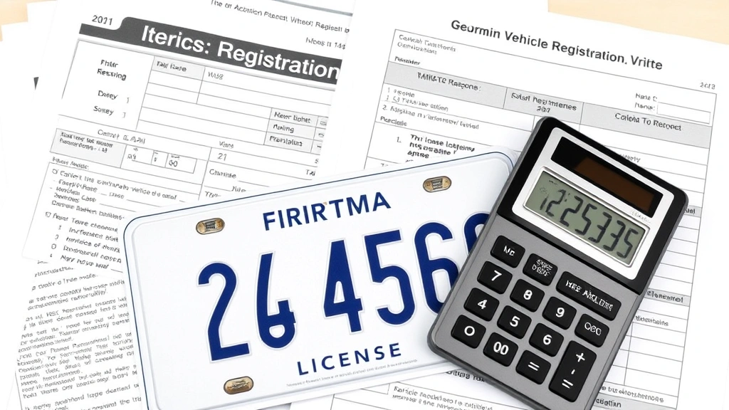 georgia title ad valorem tax - 
Modern Georgia license plate and vehicle registration documents arranged neatly