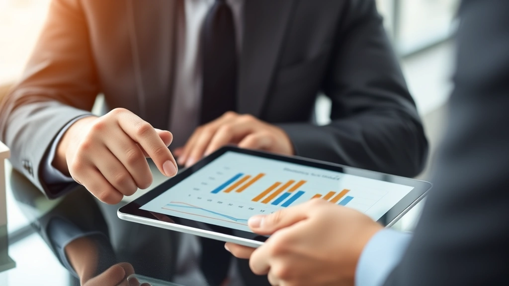 goodwill tax deduction - 
Financial advisor pointing to goodwill allocation chart on tablet during busine