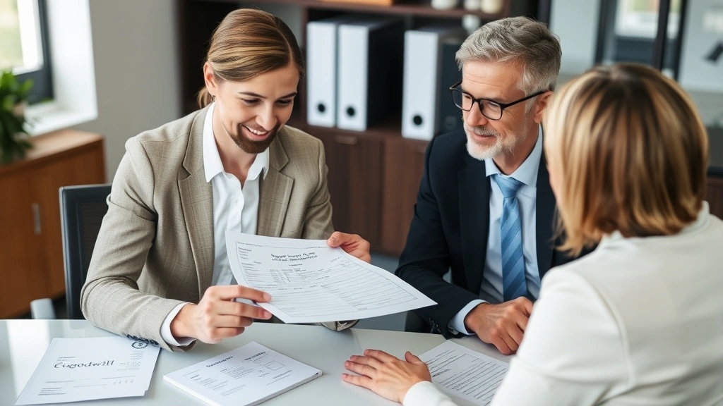 goodwill tax receipt -
Financial advisor reviewing goodwill tax receipts and donation documentation wi