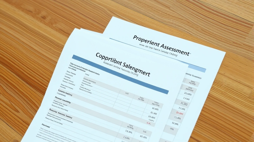greenville sc property tax - 
Close-up of property assessment form and comparable sales data sheets spread on