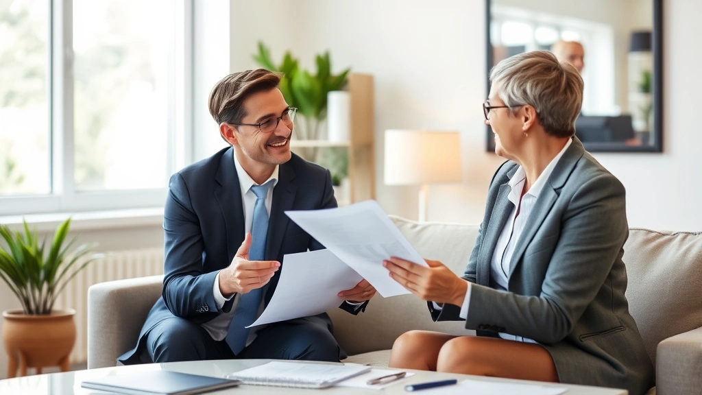 guilford county tax bill search -
Financial advisor or tax professional in business attire explaining tax documen