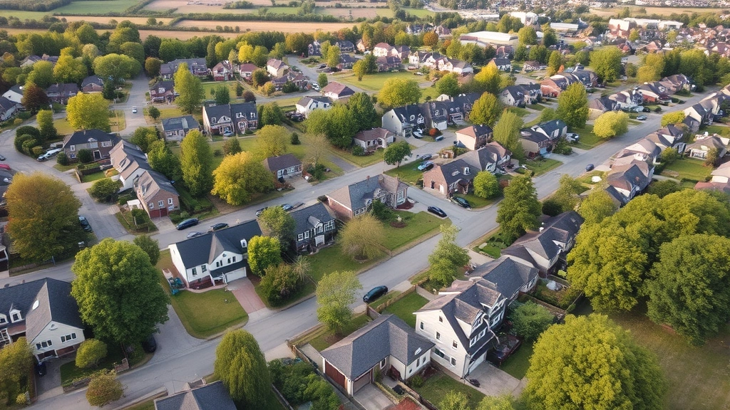 hamilton county property taxes - 
Aerial view of residential neighborhood in Hamilton County showing diverse home