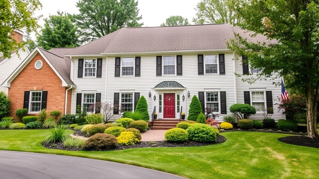 harford county property taxes - 
Harford County residential home exterior with well-maintained landscaping, sugg