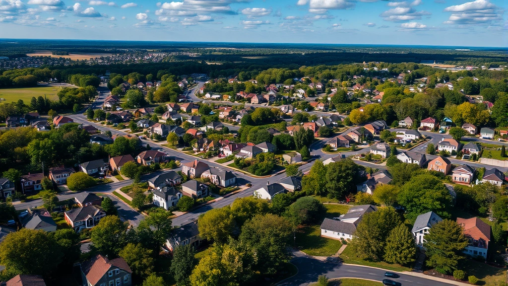 henrico personal property tax - 
Aerial view of Henrico County Virginia residential neighborhood with mix of hom