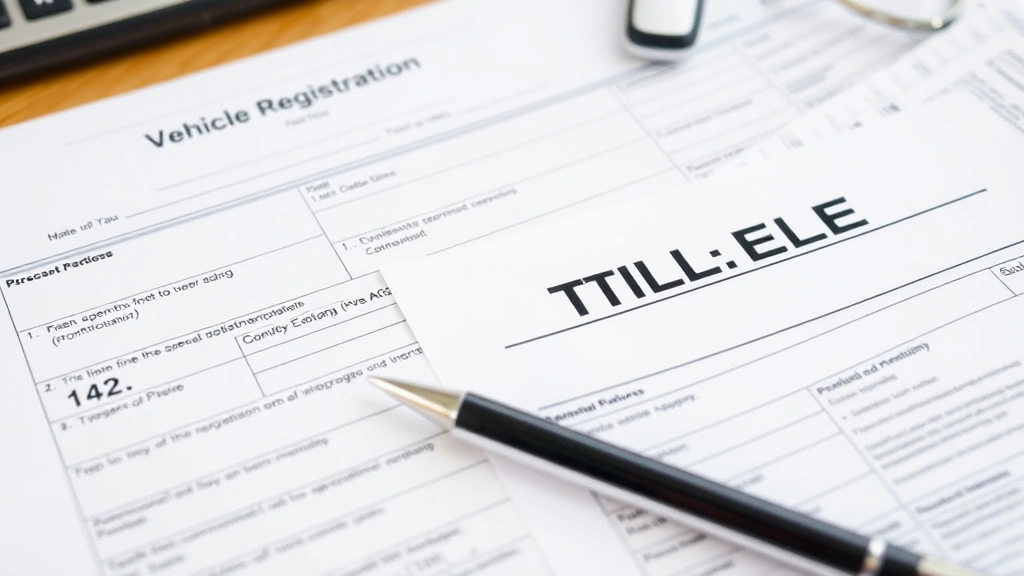 henrico personal property tax - 
Detailed shot of vehicle registration and title documents spread on desk with t