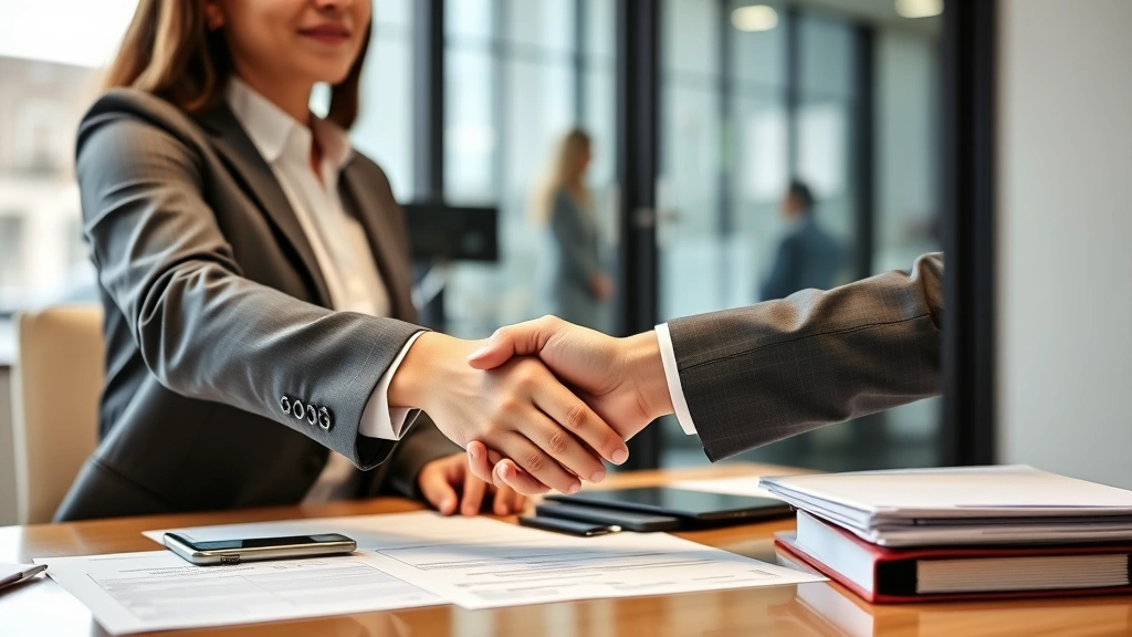 if my tax return was rejected can i start over - 
Handshake between tax professional and client at desk with tax forms and folder