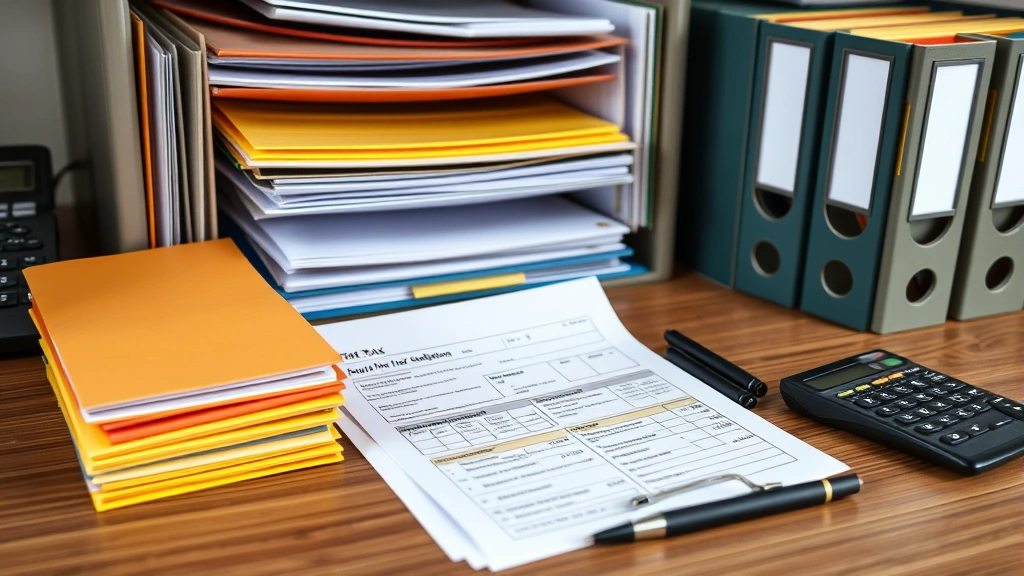 if my tax return was rejected can i start over - 
Organized filing system with color-coded folders and tax documents, calculator 