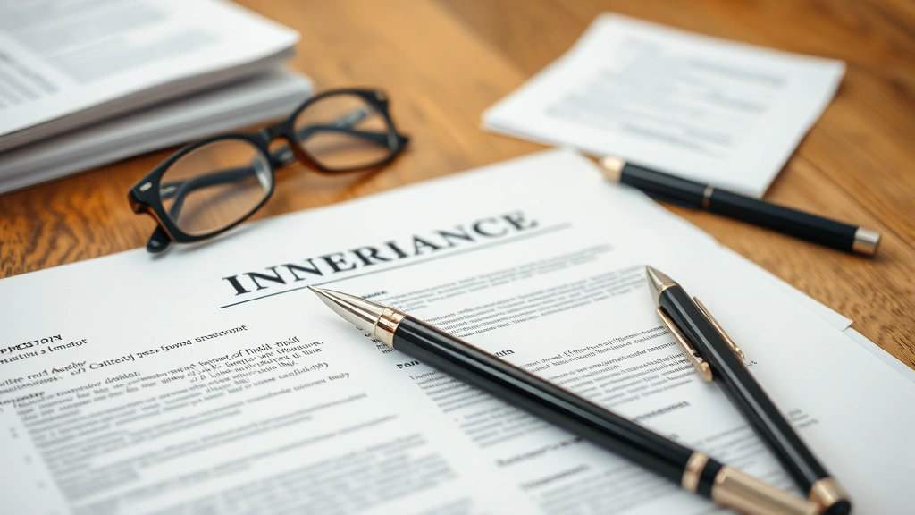 inheritance tax illinois - 
Close-up of inheritance paperwork and documents spread on wooden table with rea