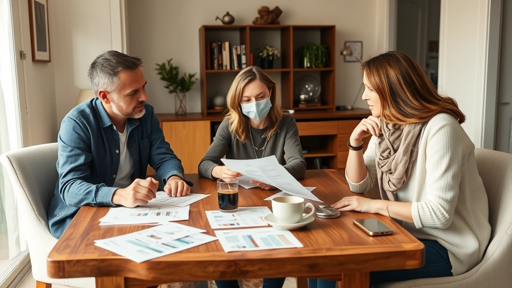 inheritance tax in california - 
Diverse family members having serious discussion around dining table with finan