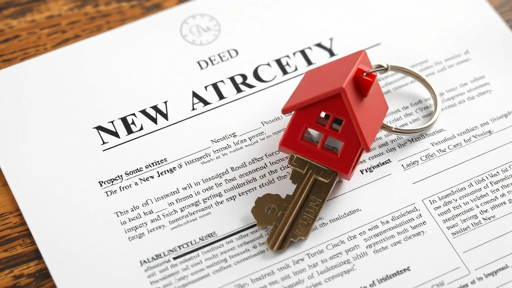 inheritance tax nj - 
Real estate property deed and inheritance documents on a table with a house key