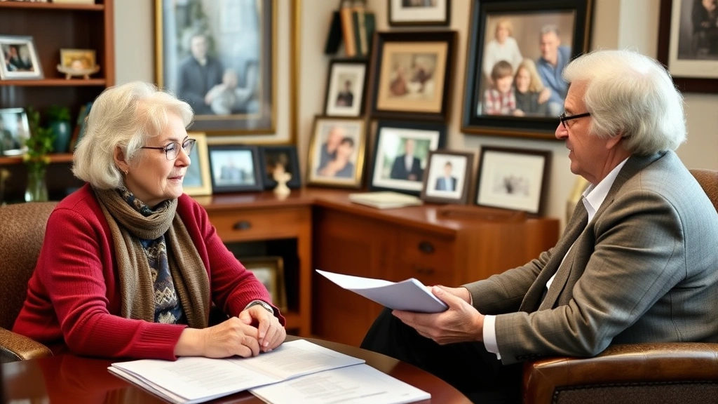 inheritance tax washington - 
Older couple meeting with tax professional, discussing inheritance planning, wa