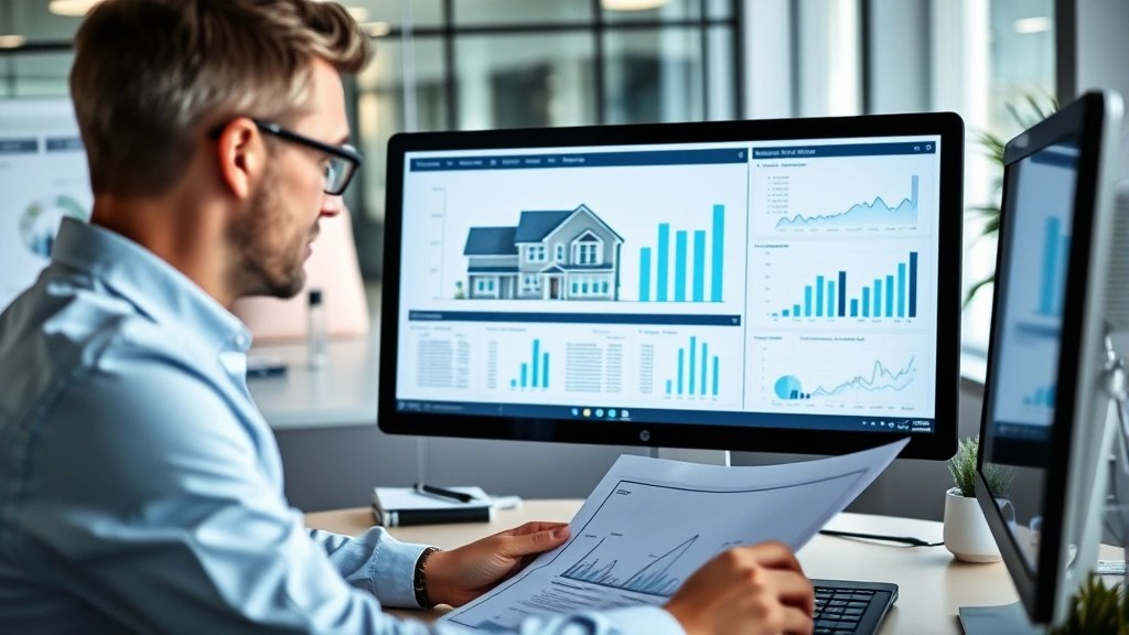 inheritance tax washington - 
Professional reviewing estate plan on computer screen, financial software visib