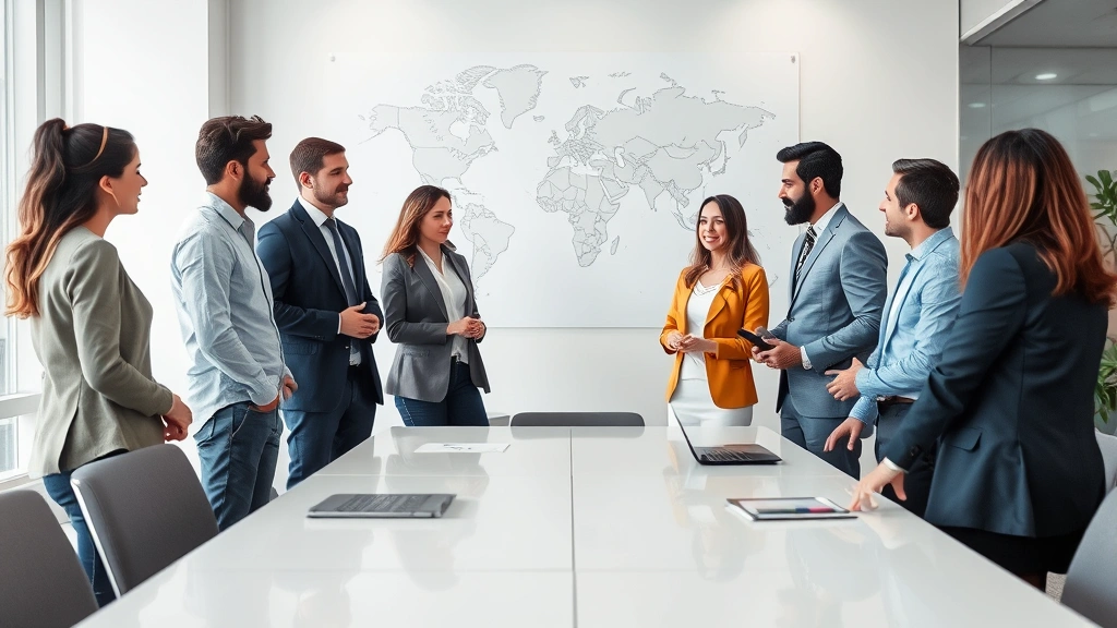 international tax planning -
Diverse business team in a contemporary conference room discussing global expan