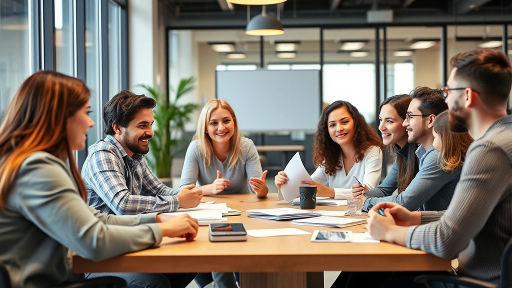 is medical insurance pre tax - 
Diverse group of employees in modern office during open enrollment period, disc