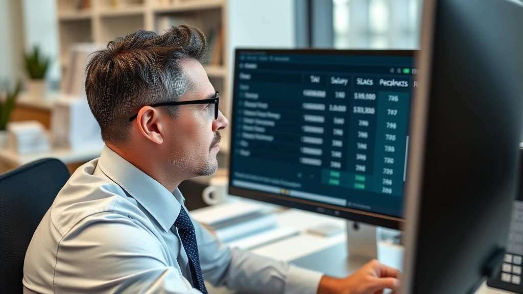 is overtime taxed higher - 
Business professional in office looking at computer screen with salary and tax 