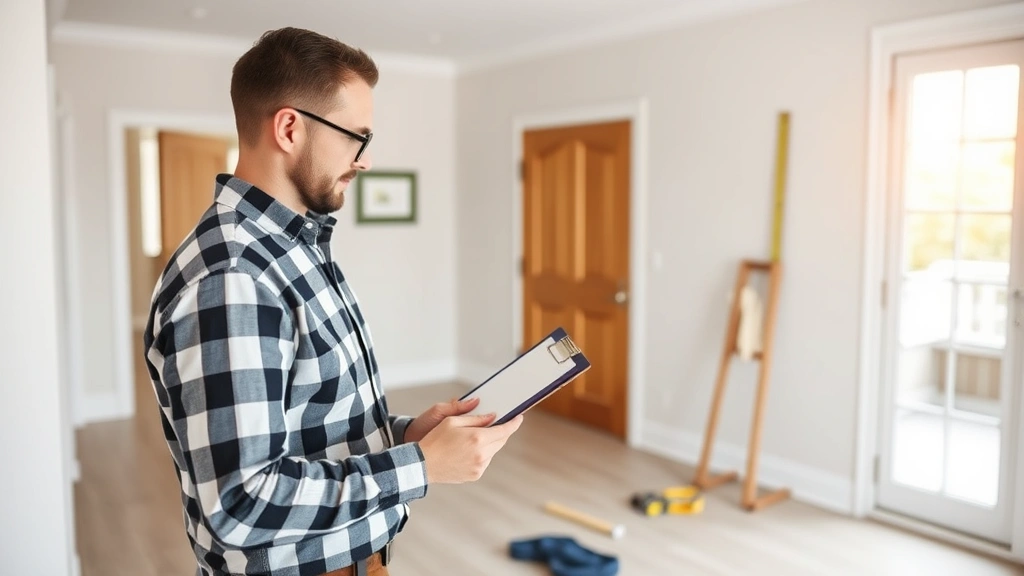 jackson county property taxes - 
Real estate appraiser measuring room dimensions in residential home with clipbo