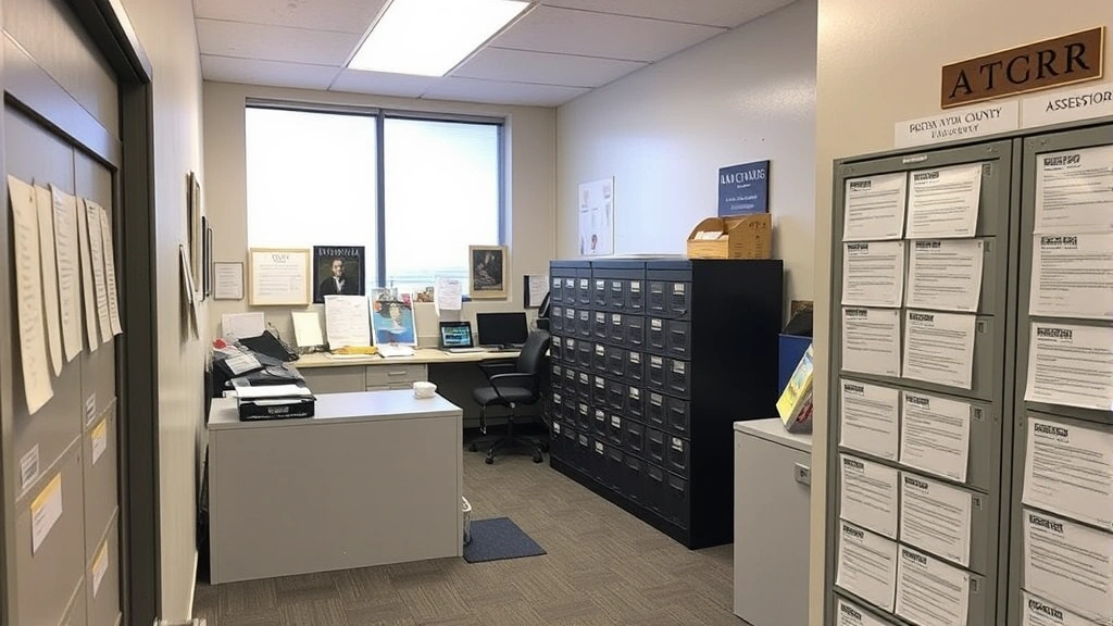 jefferson county alabama tax map - 
County assessor’s office interior with filing systems and public informat