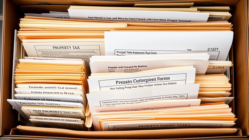 jefferson parish property tax - 
Overhead shot of organized filing system with property tax folders, assessment 