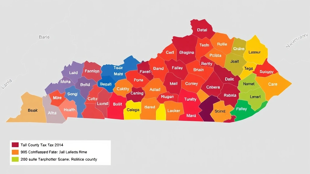 kentucky sales tax rate - 
Map of Kentucky showing different counties highlighted in different colors repr