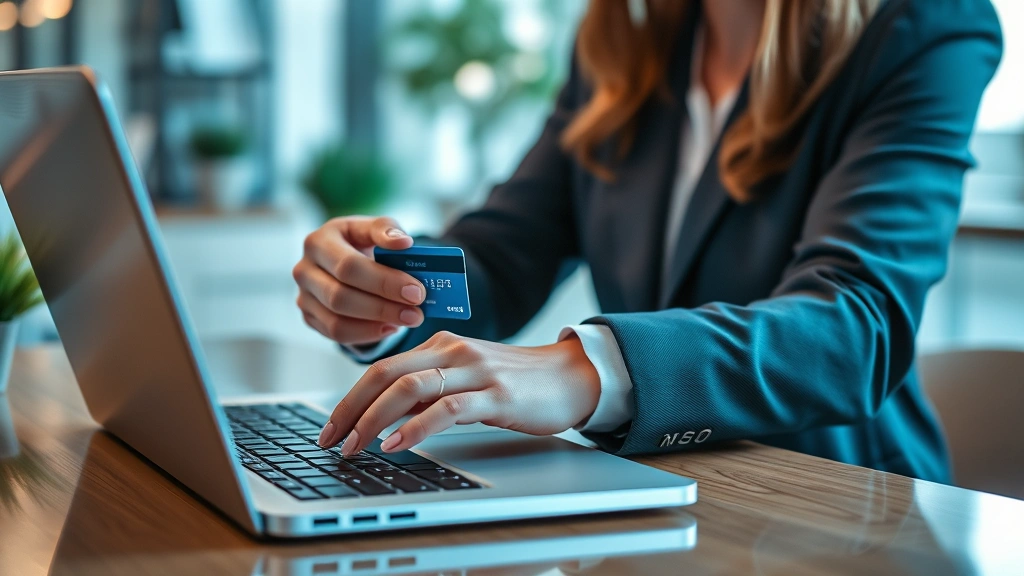 kern county treasurer and tax collector - 
Business professional making payment on laptop with credit card, secure transac