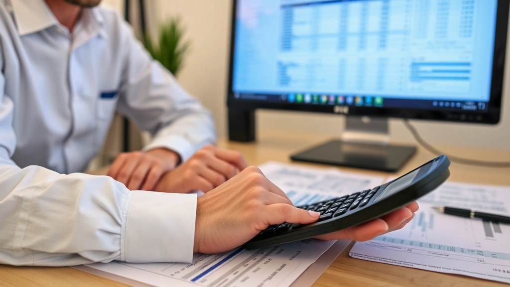 lancaster county sc taxes - 
Professional accountant or CPA working on tax return with calculator, documents