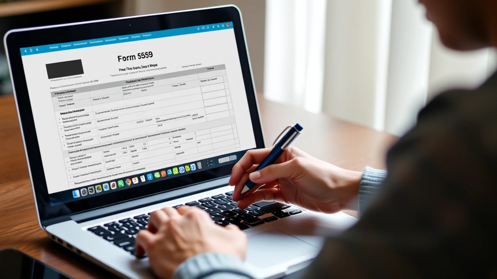 lennox 2025 tax credit certificates - 
Person filing taxes on laptop with Form 5695 visible on screen
