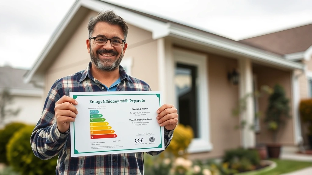 lennox 2025 tax credit certificates - 
Homeowner holding energy efficiency certificate and smiling
