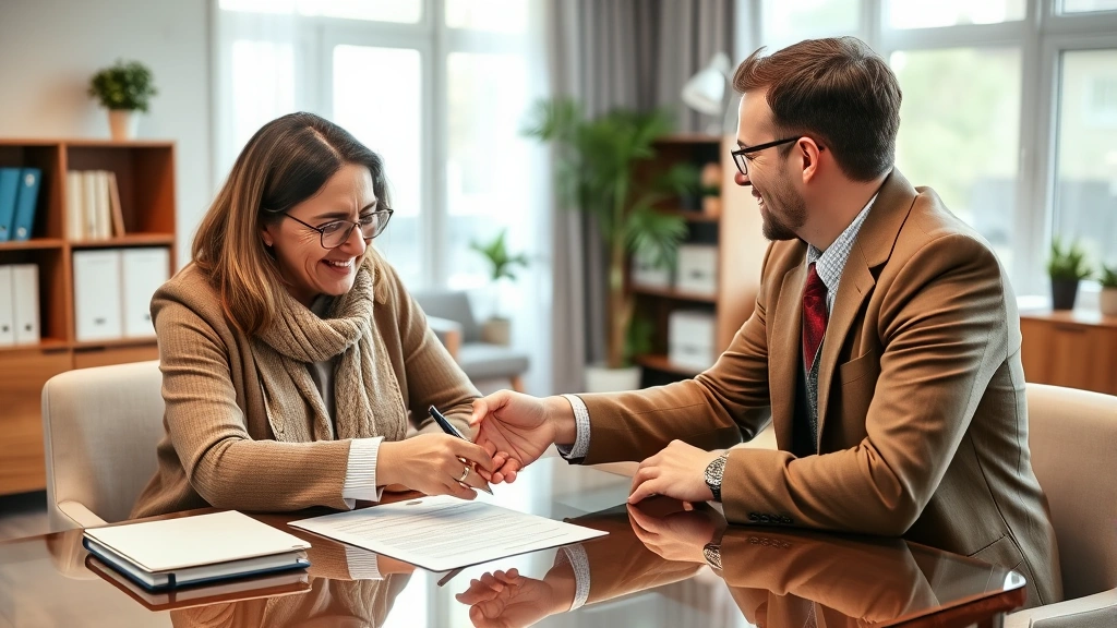 levy county tax collector - 
Diverse homeowner signing documents with tax collector or financial advisor in 