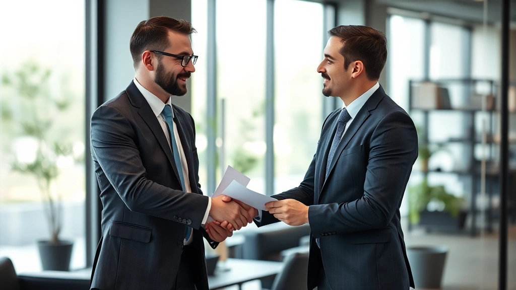 maine sales tax rate - 
Professional handshake between tax advisor and business owner in modern office,